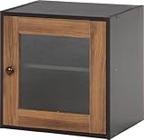 不二貿易 ウッド グラデーション キューブ ボックス ガラス扉 BR ブラウン 96098 不二貿易 ウッド グラデーション キューブ ボックス ガラス扉 BR ブラウン 96098